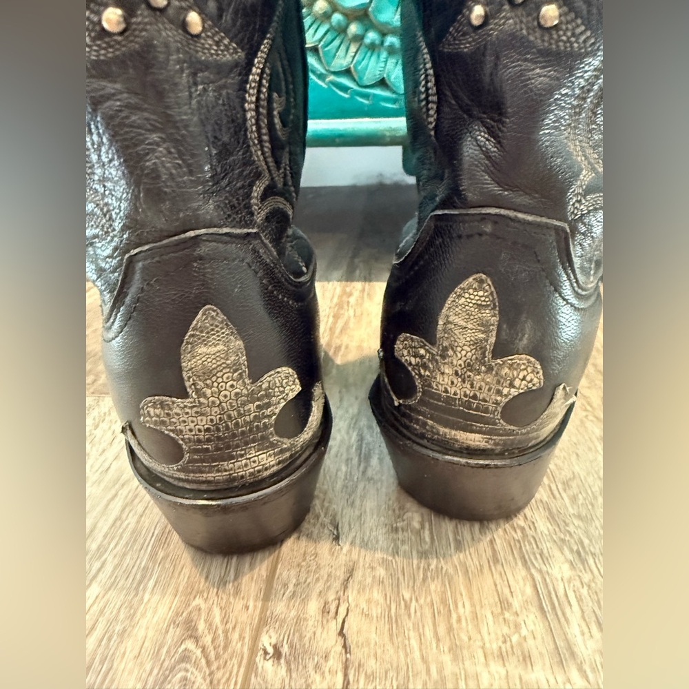 Lucchese men’s lizard wingtip studded boot size 10 - Picture 6 of 15